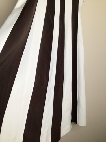 Anne Klein Womens Size 6 Dress Sheath Brown White Sleeveless Striped - Picture 17 of 18