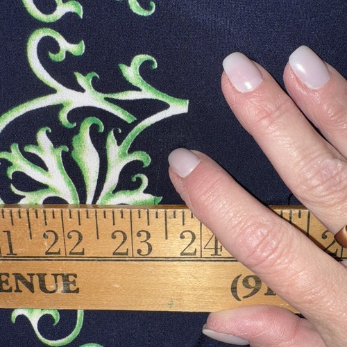 Chicos 3 US XL-16 Blouse Women Black Green Greek Key Floral Short Sleeve Kimono - Picture 6 of 10