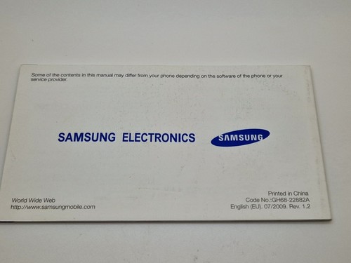 Guide de l'utilisateur Samsung GT-S5230 anglais neuf/ancien stock 3UKPOST - Photo 4/4