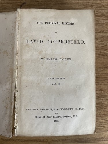 The Personal History of David Copperfield - Charles Dickens 1859 - 2 Volumes - Picture 12 of 19