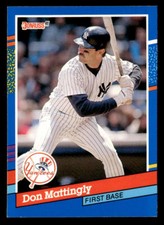 1991 Donruss #107c Don Mattingly Card New York Yankees