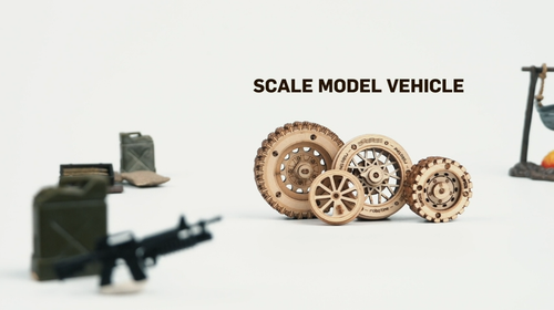 ROKR Locomotive Jigsaw 3D Wooden Puzzle-DIY Mechanical Car Model Kits - Video 1 of 1