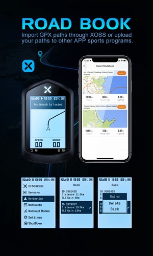 GPS Bike Computer Wireless Speedometer ANT+ Map Route Navigation Vortex Sensors - Picture 18 of 31