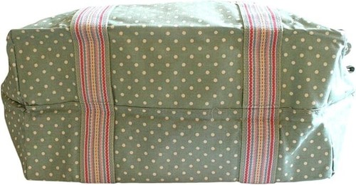 Cath Kidston London 100% Cotton PVC Coating Sage Polka Tote Bag - Picture 3 of 5