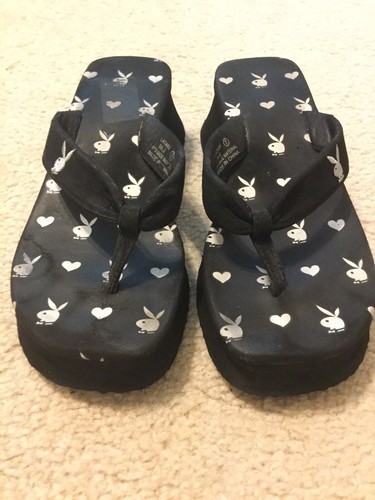 playboy platform sandals