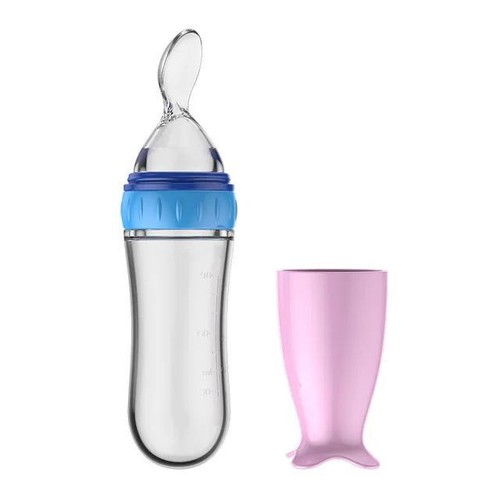 Safe Useful Silicone Baby Bottle with Spoon Food Supplement Rice Cereal Bottles - Picture 28 of 30