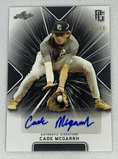 2021 LEAF PERFECT GAME AUTO CADE MCGARRH BLACK PAPER  11/50