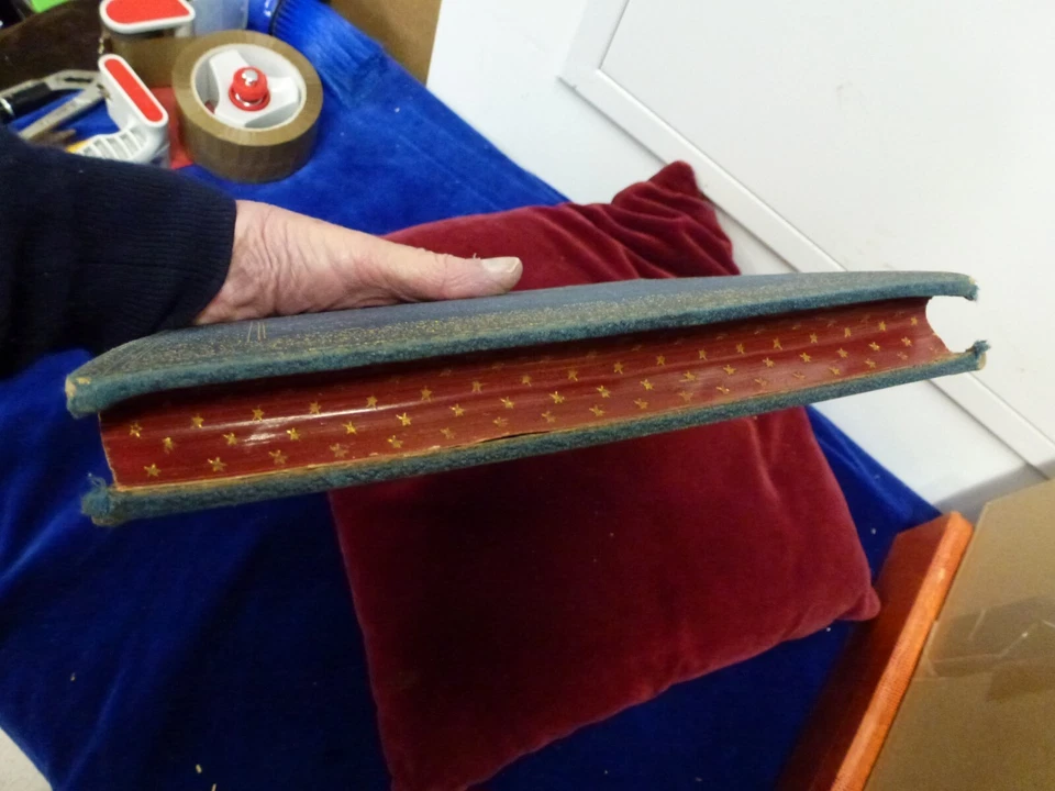 superbe reliure d'art signée Engel,tranches rougies semées d'etoiles,1887 - Photo 2/4