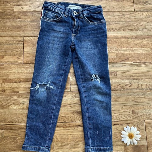 Zara Kids Denim Jeans With Side Stripe Detail Size 6 - Picture 2 of 7