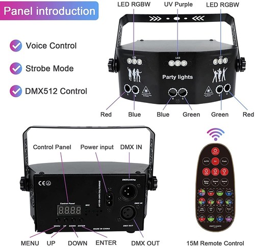 Party Lights Strobe LED RGB DMX Stage DJ Scanner Beam Effect DJ Light 15 eyes OZ - Picture 5 of 20