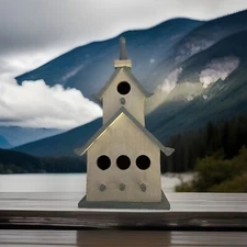 Church Style Handpainted Birdhouse
