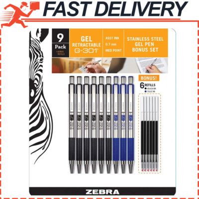 Stainless Steel Zebra G 301 Refills Pack ZEBRA G-301 Gel