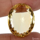 Certified 34.10 Ct Natural Yellow Untreated Citrine Oval Faceted Loose Gemstone