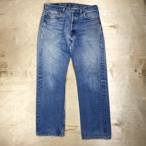 Vintage Levis 501 Blue Jeans MENS 34X29 Medium Denim USA MADE Button Fly