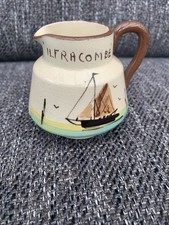 Royal Watcombe Studio Pottery Small Cream Jug Ilfracombe. Motto Ware. Vintage