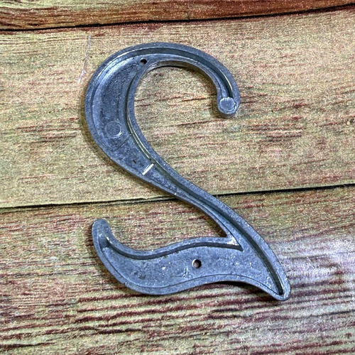 Traditional Silver Hammered Metal 3 1/4” House Mailbox Number 2 - Picture 2 of 4