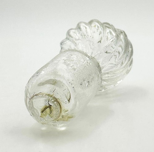 ANTIQUE GLASS MALLET DECANTER 8" - Picture 14 of 14