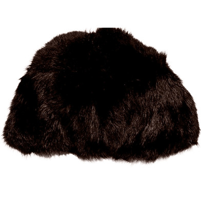 Adrienne Landau Real Rabbit Fur Beret Hat Espresso Brown OS NWT MSRP $185