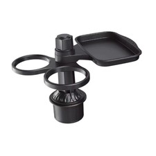 Car Tray Expander with Two Cup Holder 360° Rotatable for Car's Cup Slot