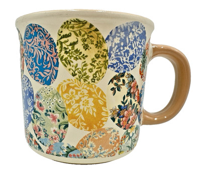Rachel Ashwell The Farmhouse Floral Easter Eggs Ceramic Coffee Tea Cup Mug
