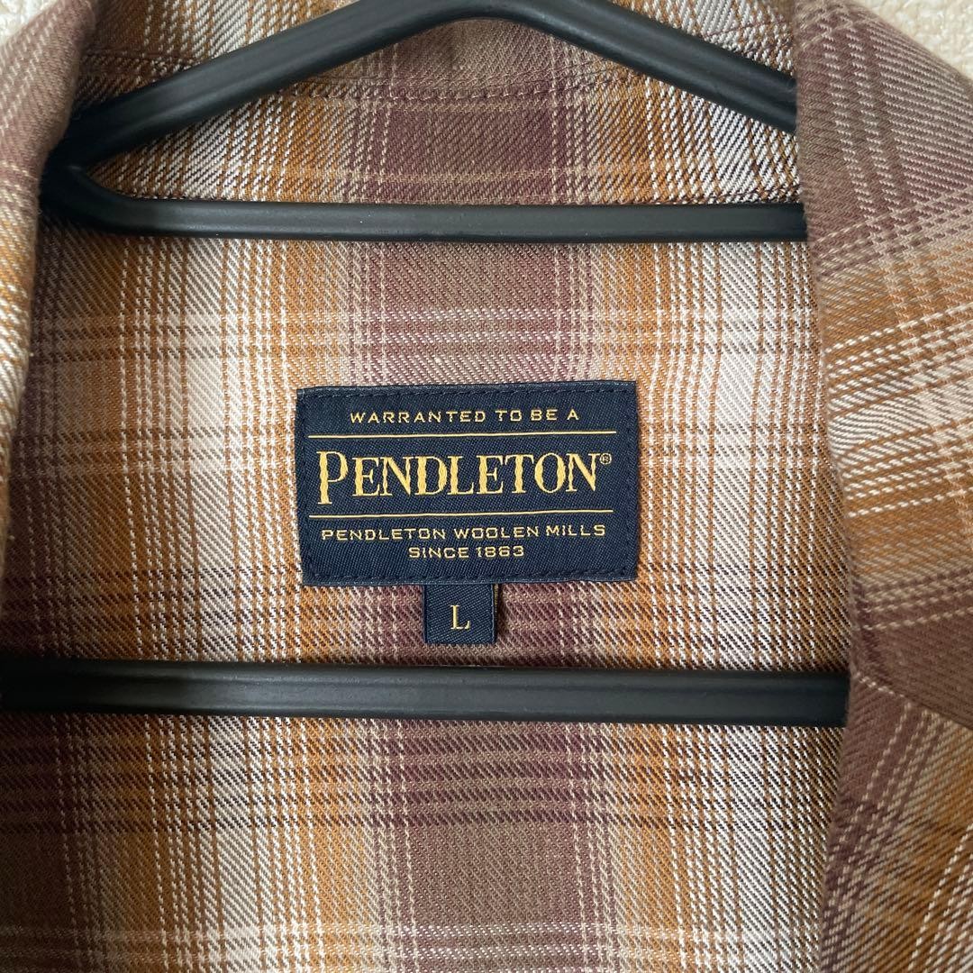 Pendleton Brown Check Wool Tailored Jacket size L - image 2