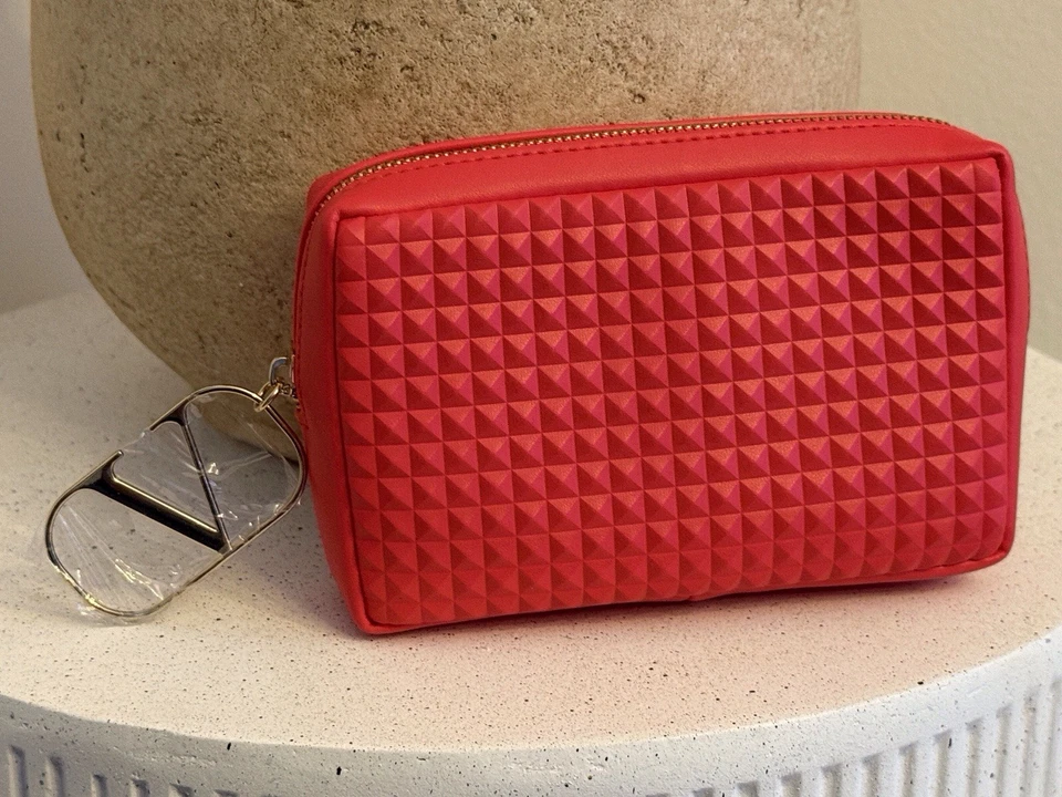 Valentino Kosmetiktasche Neu Pink Klein für unterwegs