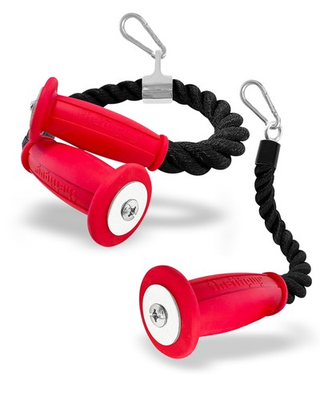 #ad 2 Ergonomic Tricep Ropes 30quot; amp; 16.5quot; Non Slip Cable Attachment Wrist Pr... $82.33