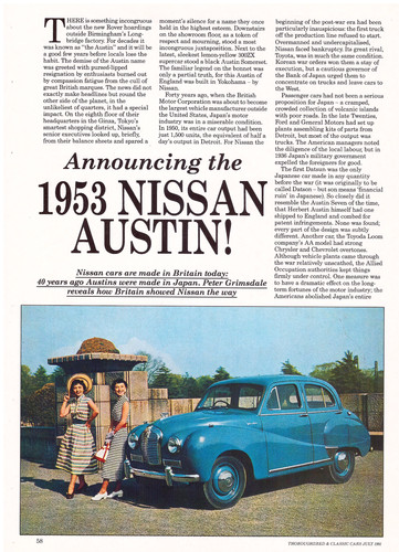 2 LOT AUSTIN-NISSAN 1953 Partnership, UK Car Magazine Articles. USA Mail: $3.60