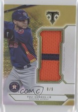 2018 Topps Triple Threads Single Jumbo Relics Gold 8/9 Yuli Gurriel #SJR-YG2 3h1