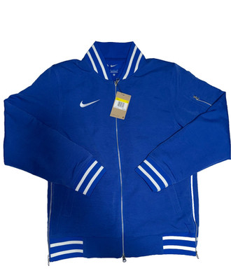 Nike Sideline Varsity Bomber Jacket Men s Small Blue Full Zip FJ9569 480