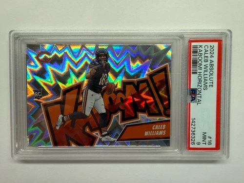 2024 Panini Absolute Caleb Williams Rookie KABOOM! PSA 9 Case Hit Chicago Bears!