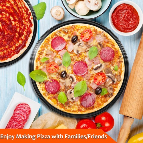 Round Pizza Pans with Holes, 4Pcs Pizza Pan for Oven, Perforated Pizza Tray f... - Picture 6 of 8