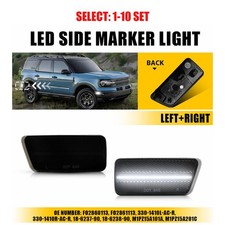 For 2021-2023 Ford Bronco Sport Rear Smoked Lens White Led Marker Lights 2-20x For 2021-2023 Ford Bronco Sport Rear Smoked Lens White Led Marker Lights 2-20x