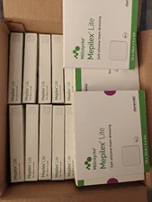 Mepilex Lite Soft Silicone Foam Dressing, 4x4in (10x10cm), 5-Pack X 24