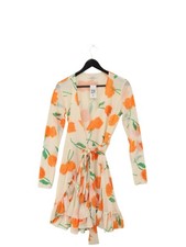Ganni Wrap Mini Dress UK8 in Cream