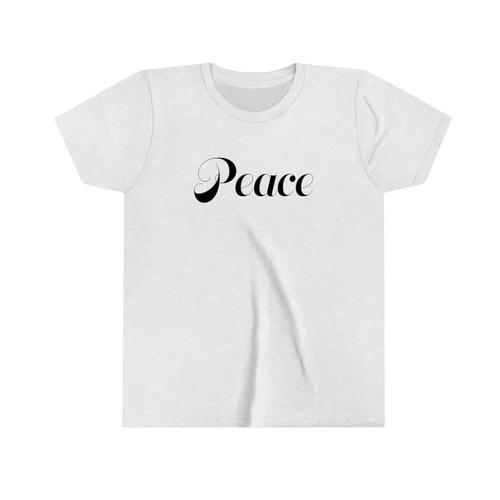 Camiseta juvenil manga corta Bella & Canvas "Paz" gráfico negro - Imagen 19 de 65
