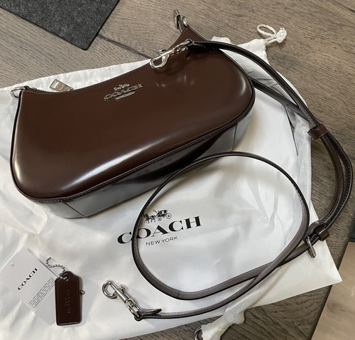 Coach Umhängetasche Lackleder Braun - Bild 6 von 8