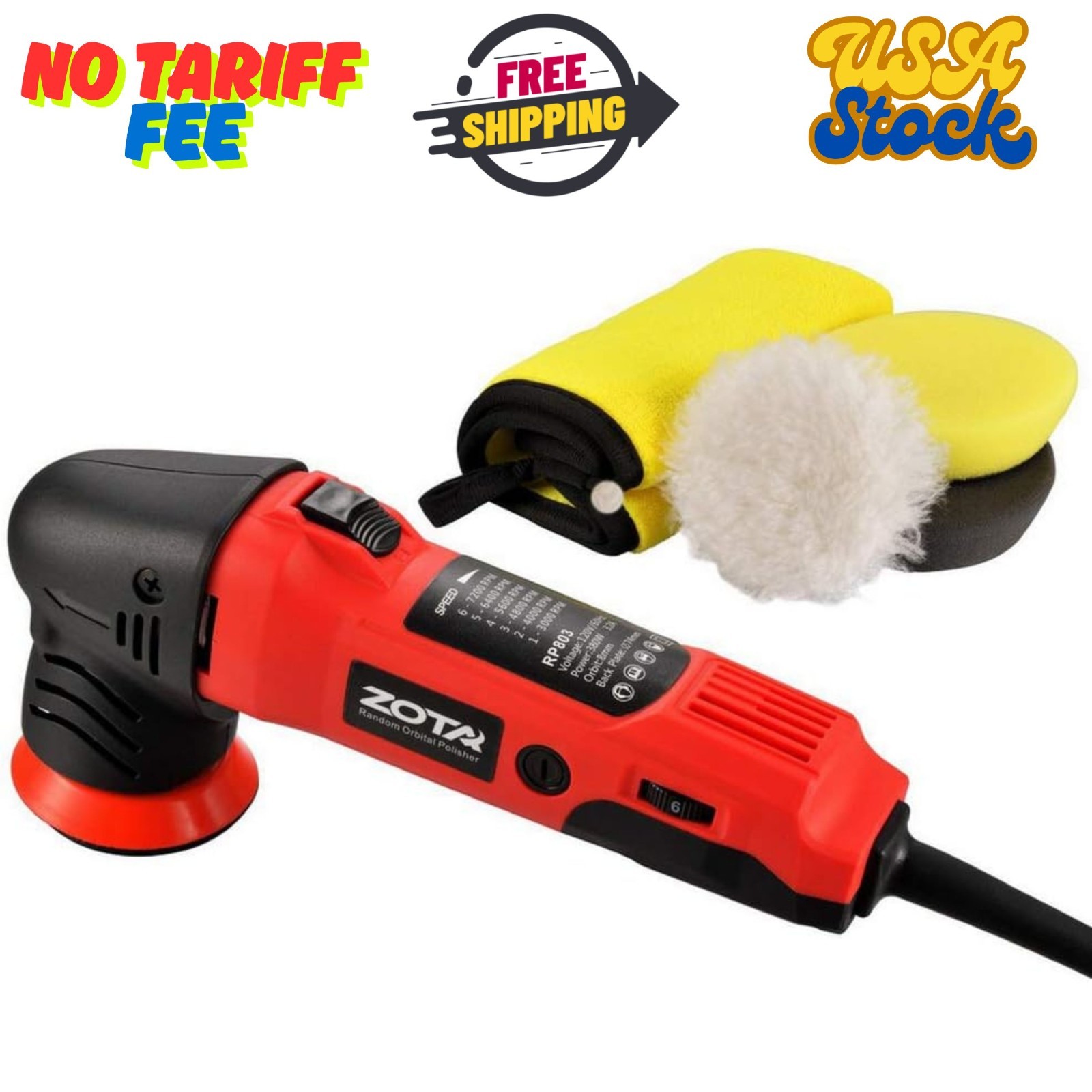 Orbital Polisher - 3" Dual Action Mini Polisher Kit with 13.