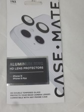 Case-Mate Aluminum Ring HD Lens Protectors for Apple iPhone 15 / 15 Plus - Black