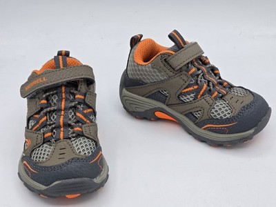 Merrell M-Trail Chaser Grey Gunsmoke/Orange Boys  MY57109  Size 5 W NWOB