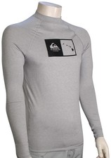 Quiksilver Hawaii Double Down LS Rash Guard - Sleet Heather - New