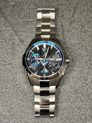 CASIO OCEANUS OCW-S4000-1AJF Manta Solar Titanium Black Men's Watch Used A259