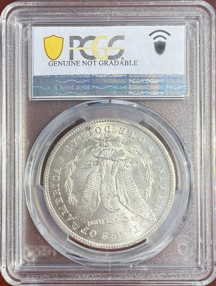 1878-CC Morgan Dollar PCGS UNC Detail High BU Blue Label - Image 2 of 2