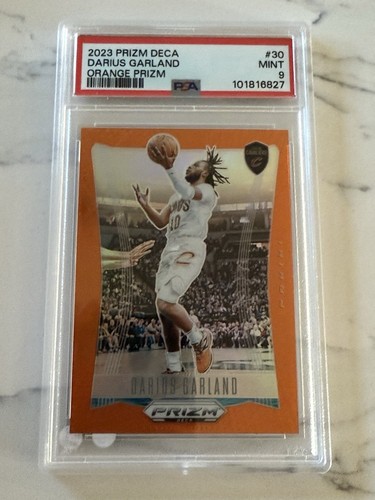 2023-24 Panini Prizm Deca Orange Prizm /49 Darius Garland #30 PSA 9 - Picture 1 of 3