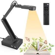 Document Camera for Classroom, USB Camera for Teacher, 12MP & 9X Zoom-in, Mov...