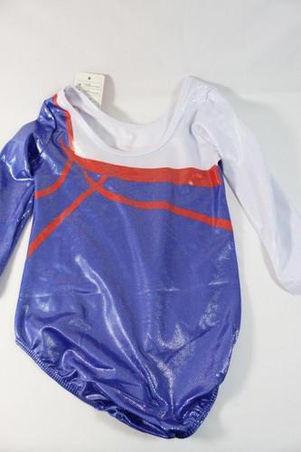 Girls USA Red White Blue Gymnastics Acrobat Leotard Size 10 NEW - Picture 5 of 8