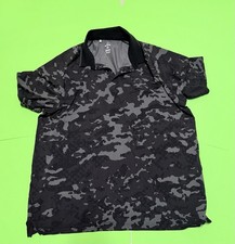 Under Armour Iso-Chill Shirt Mens XL Black And Gray Camo Short Sleeve Polo