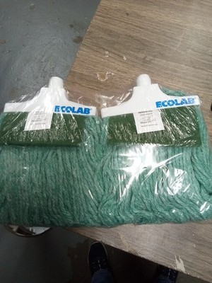 1 Pkg 2 Inside Ecolab Advanced Floor Care Pink Mop Head Grease Beater 402
