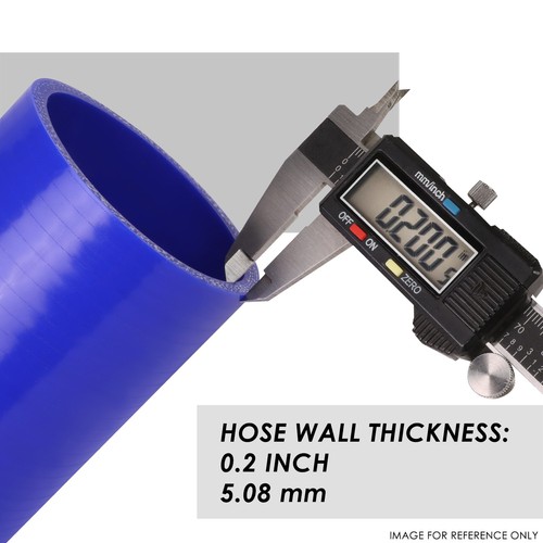 2.75" 3-PLY STRAIGHT TURBO/INTAKE PIPING SILICONE COUPLER REDUCER HOSE/PIPE BLUE - Imagen 3 de 7