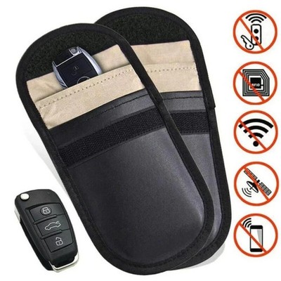 2er PACK AUTOSCHLÜSSEL SIGNALBLOCKER ETUI FARADAY KÄFIG ETUI SCHLÜSSELLOS RFID BLOCKIERUNG TASCHE